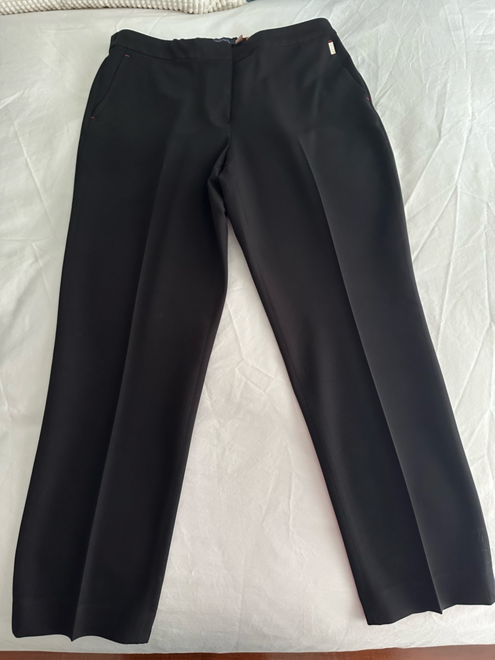 Tommy Hilfiger black dress pants, size 12, elastic band, pockets